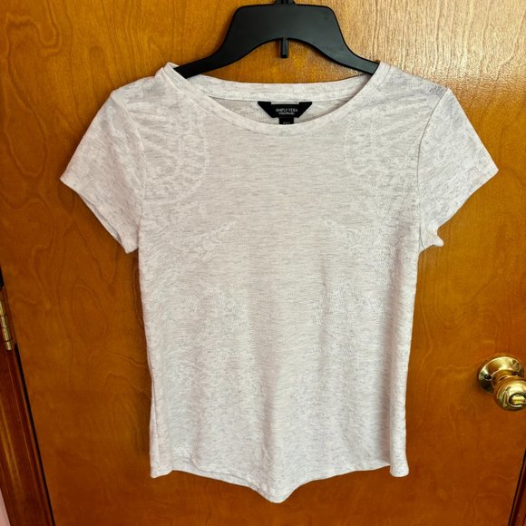 Simply Vera Vera Wang Women’s White Floral Short Sleeve Top PXS - Picture 2 of 13